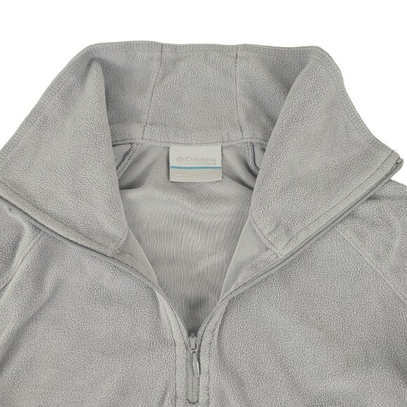 Columbia Womens Fleece Pullover Jacket Quarter Zip Gray Size Small JH1531 - Picture 3 of 6